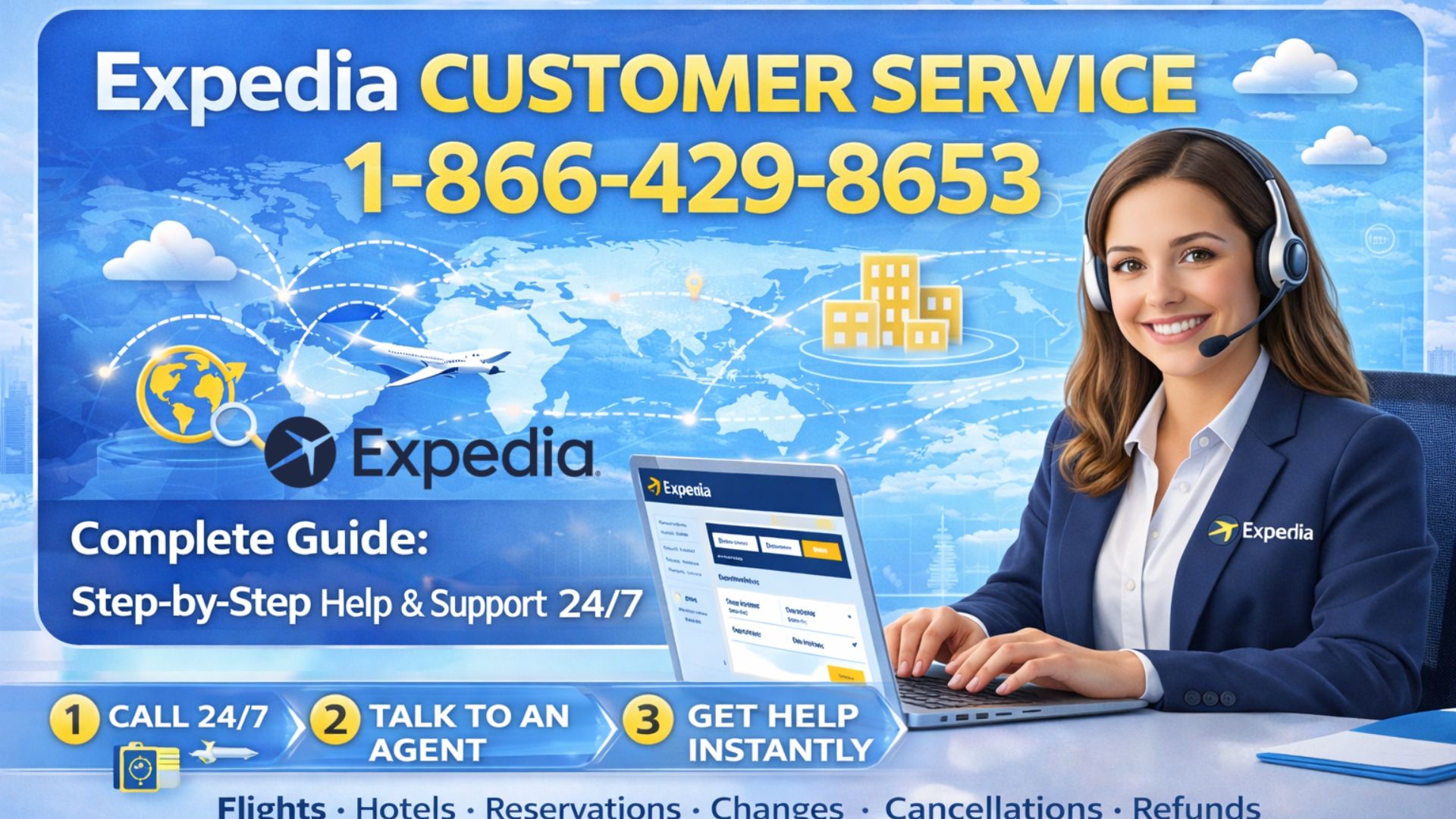 Expedia&reg; Customer Service Complete Guide â¢ Step-by-Step Help &amp; Support 24/7 Expedia